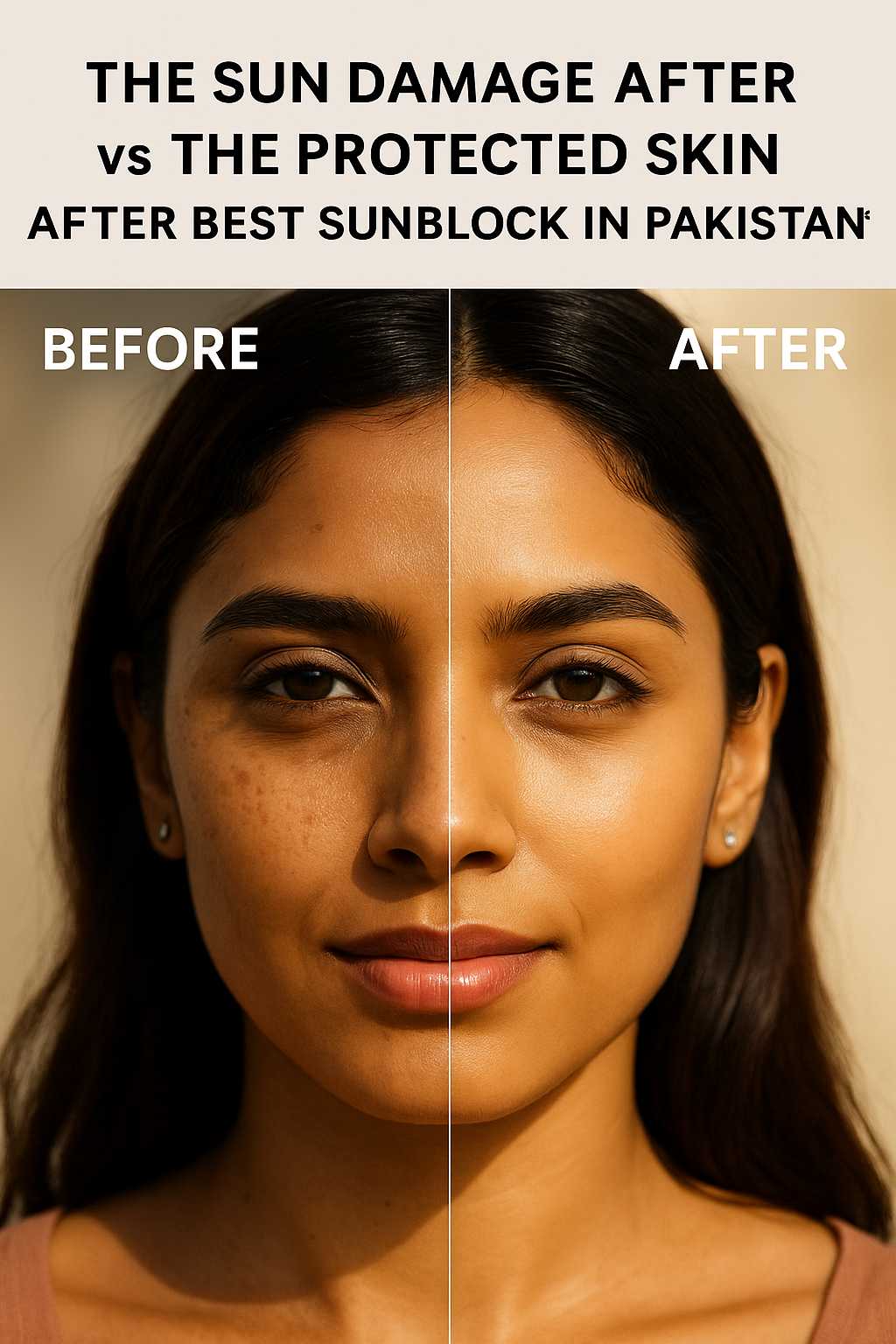 sunblock before after