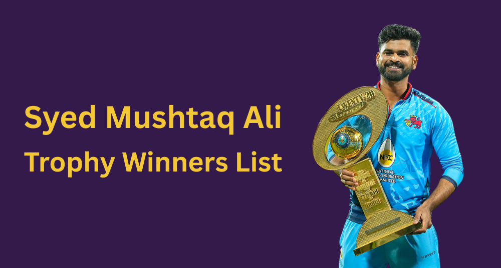 Syed Mushtaq Ali Trophy Winners List: Captains & Champions Over the Years